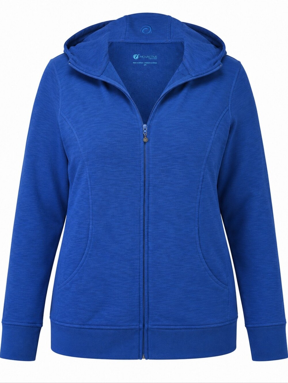 Penningtons Active Zone Plus Size Blue Full Zip Women Athletic Jacket Hoodie 2X